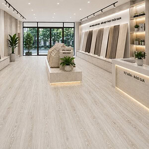 Sàn nhựa dán keo mã BC18 Làm cửa hàng