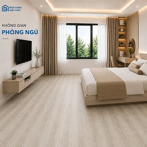 Sàn nhựa dán keo mã BC18 làm phòng ngủ