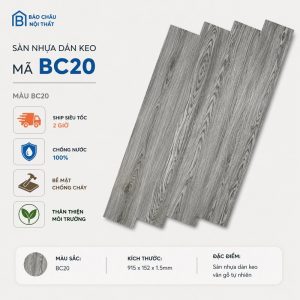 Sàn nhựa dán keo mã BC20