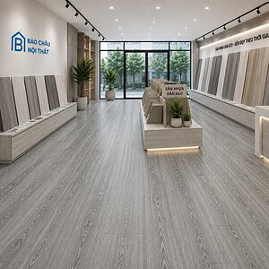 Sàn nhựa dán keo mã BC20 không gian cửa hàng