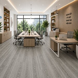 Sàn nhựa dán keo mã BC20 không gian văn phòng
