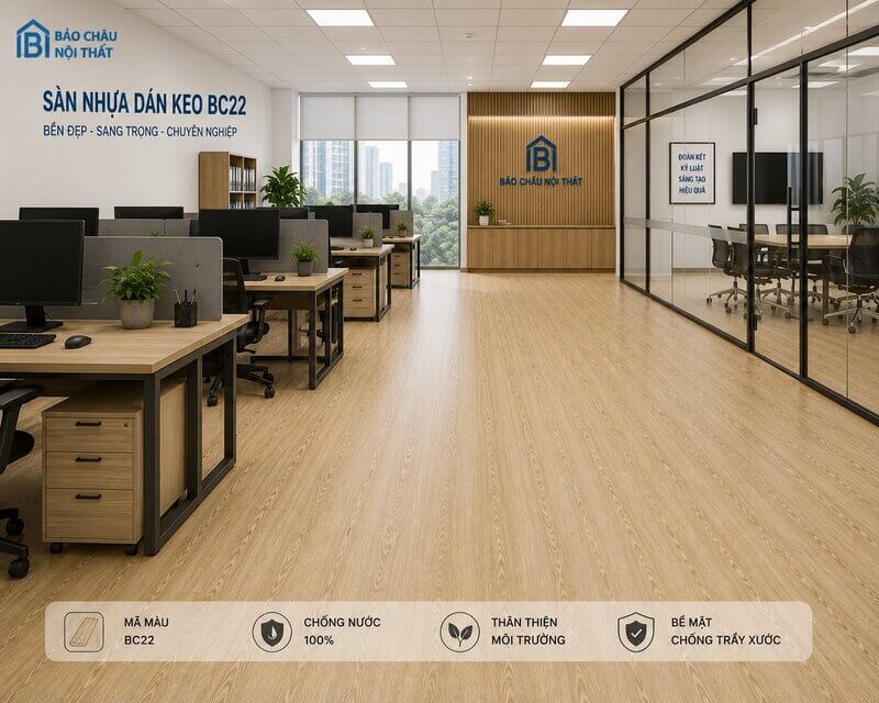 Sàn nhựa dán keo BC22 Văn Phòng