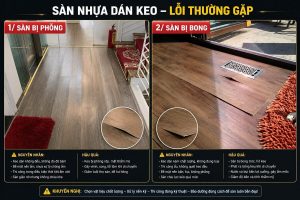 sàn nhựa dán keo có bền không có bong không