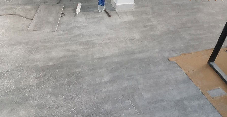 sàn nhựa giả đá phòng khách đẹp