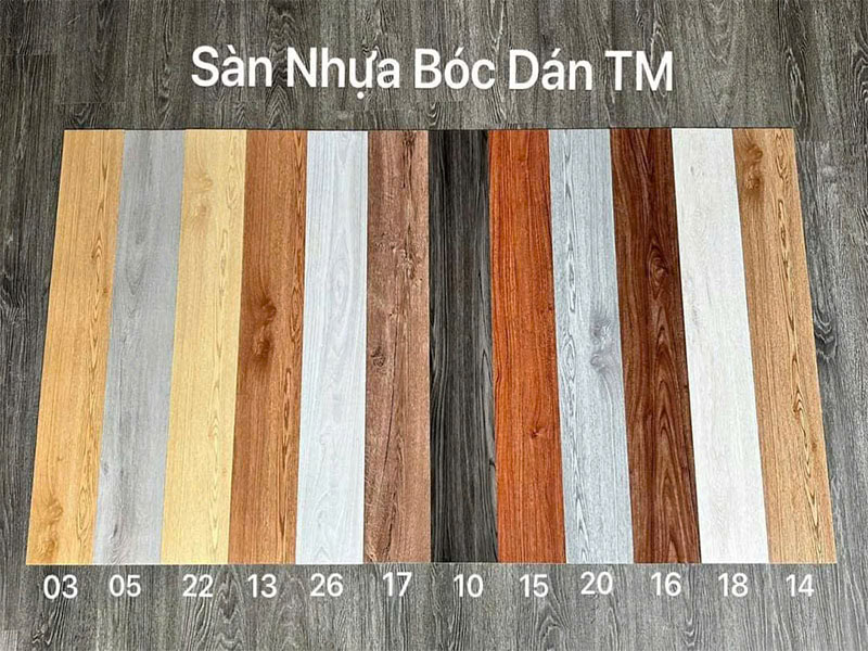sàn nhựa giả gỗ dán keo