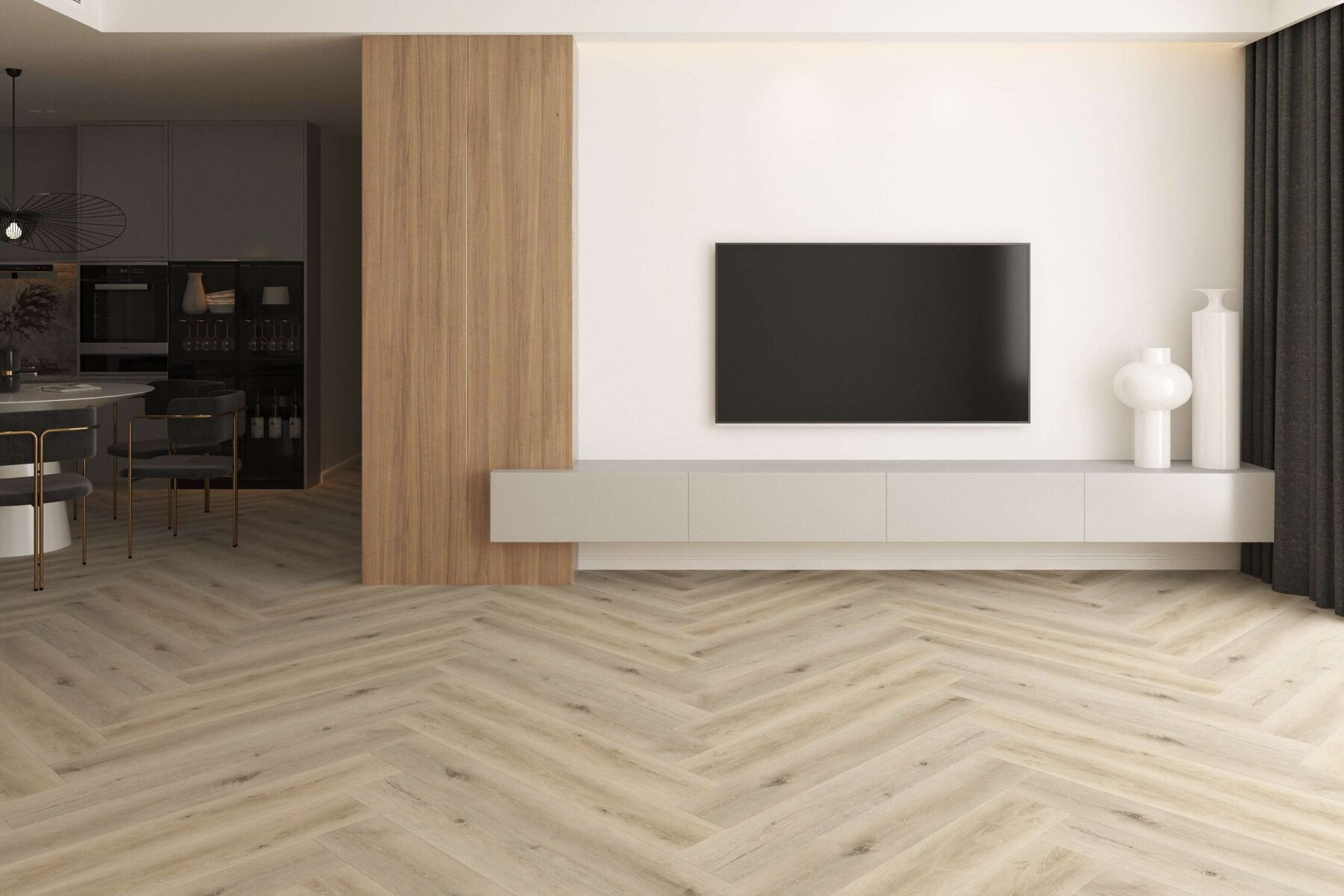 sàn nhựa hèm khóa phòng khách