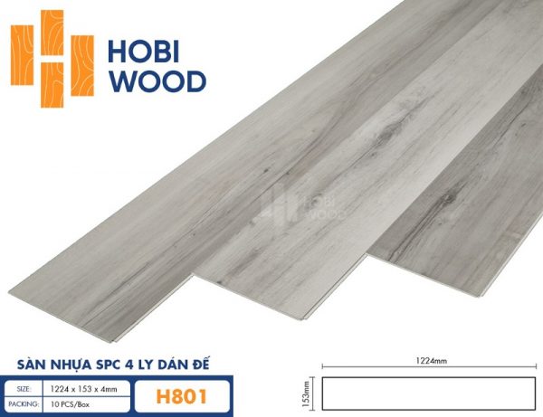 Sàn Nhựa Hobi Wood 4mm H801