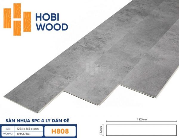 Sàn Nhựa Hobi Wood 4mm H808