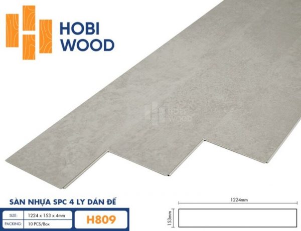Sàn Nhựa Hobi Wood 4mm H809
