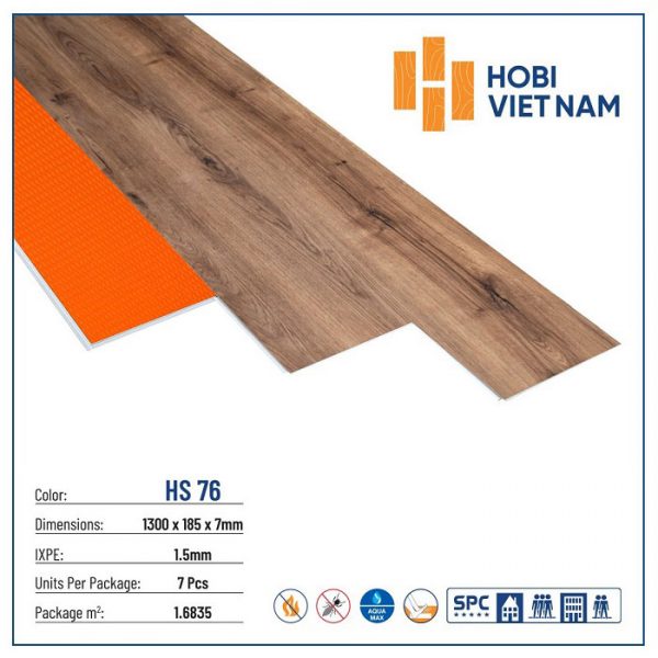 Sàn Nhựa Hobi Wood 7mm HS76