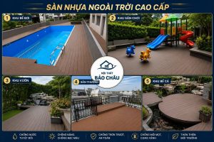 sàn nhựa ngoài trời lát ban công vân gỗ chịu nắng mưa