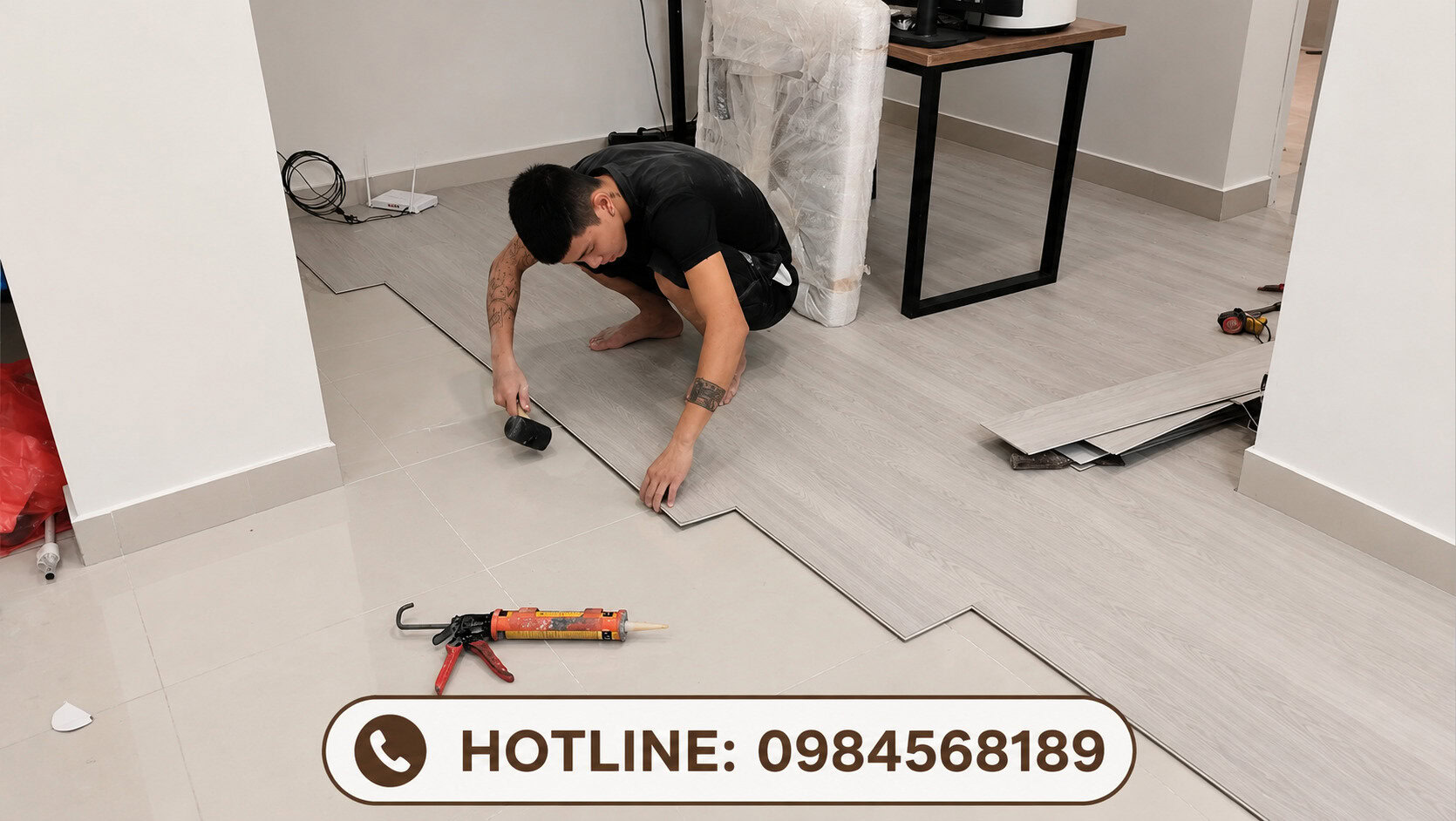 Sàn nhựa SPC cho tầng 1 chống nước Sàn nhựa SPC cho tầng 1 chống nước