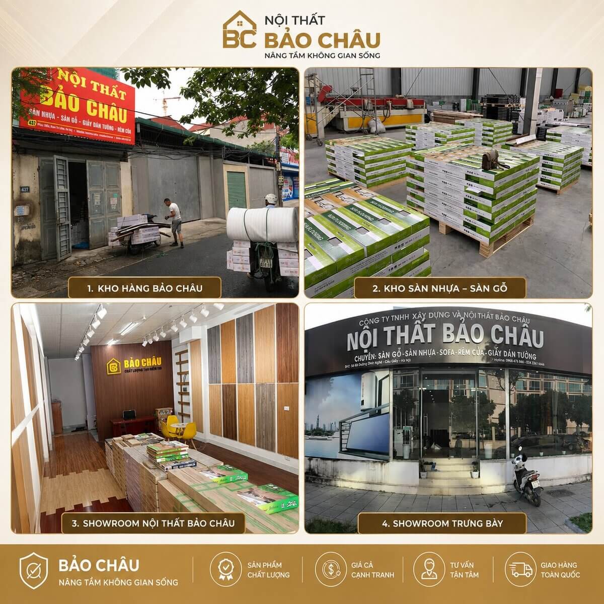 kho sàn nhựa Nội Thất Bảo Châu Hà Nội rộng hơn 600m2 30 thương hiệu