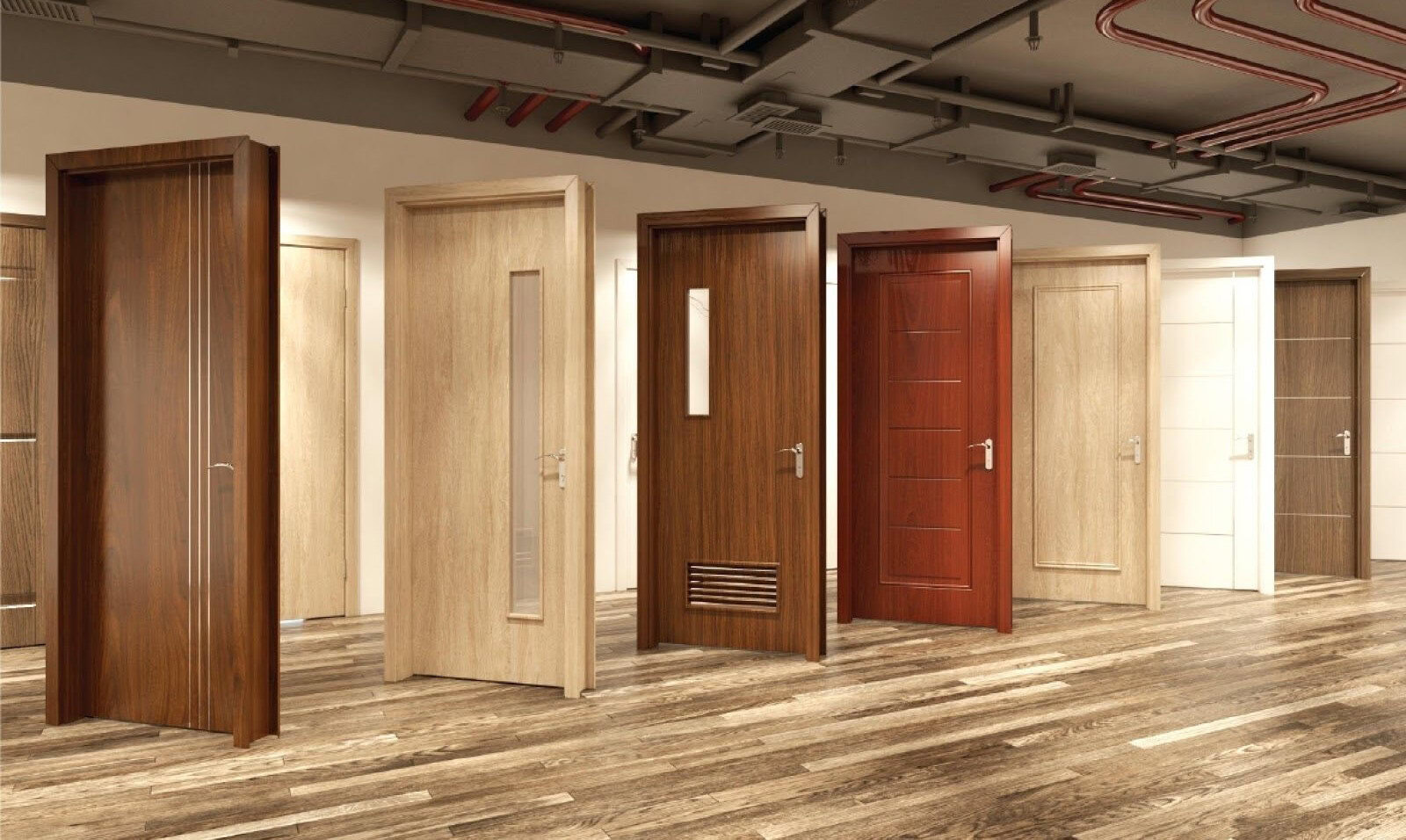 Showroom cửa composite tại Nội Thất Bảo Châu