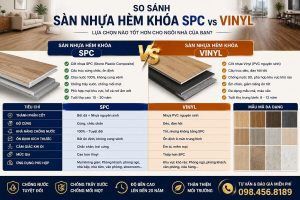 so sánh sàn nhựa hèm khóa SPC và vinyl