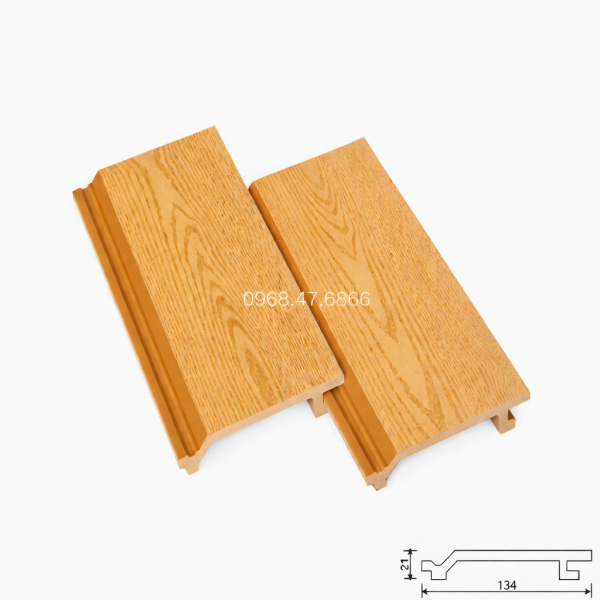 Tấm Ốp Tường Ngoài Trời Một Sóng 2D Teak