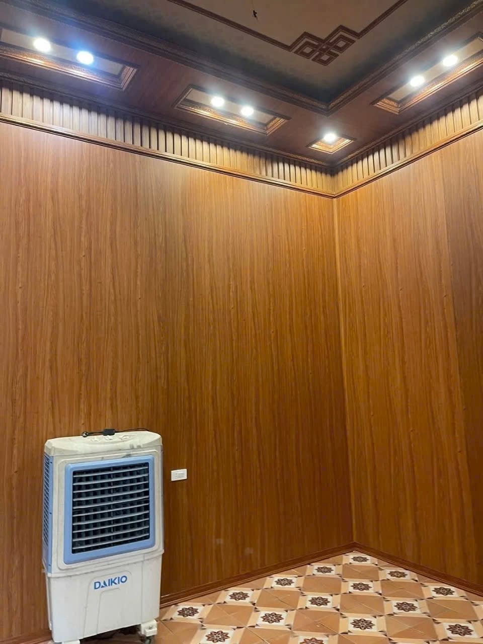Thi công 60m2 tấm ốp Nano vân gỗ tại Hoài Đức Hà Nội