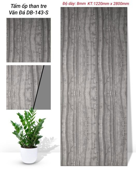 Tấm Ốp Than Tre Vân Đá Bảo Châu DP143S