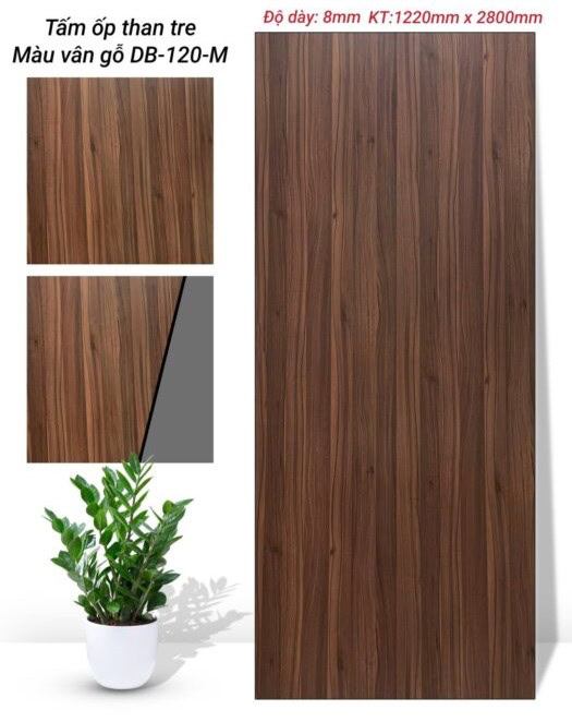 Tấm Ốp Than Tre Vân Gỗ Bảo Châu DP-120M