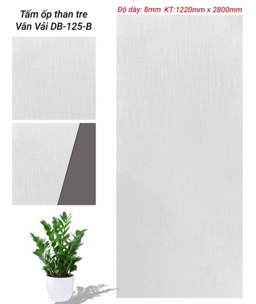 Tấm Ốp Than Tre Vân Vải Bảo Châu DP125B