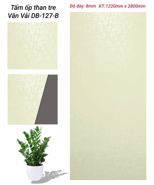 Tấm Ốp Than Tre Vân Vải Bảo Châu DP127B