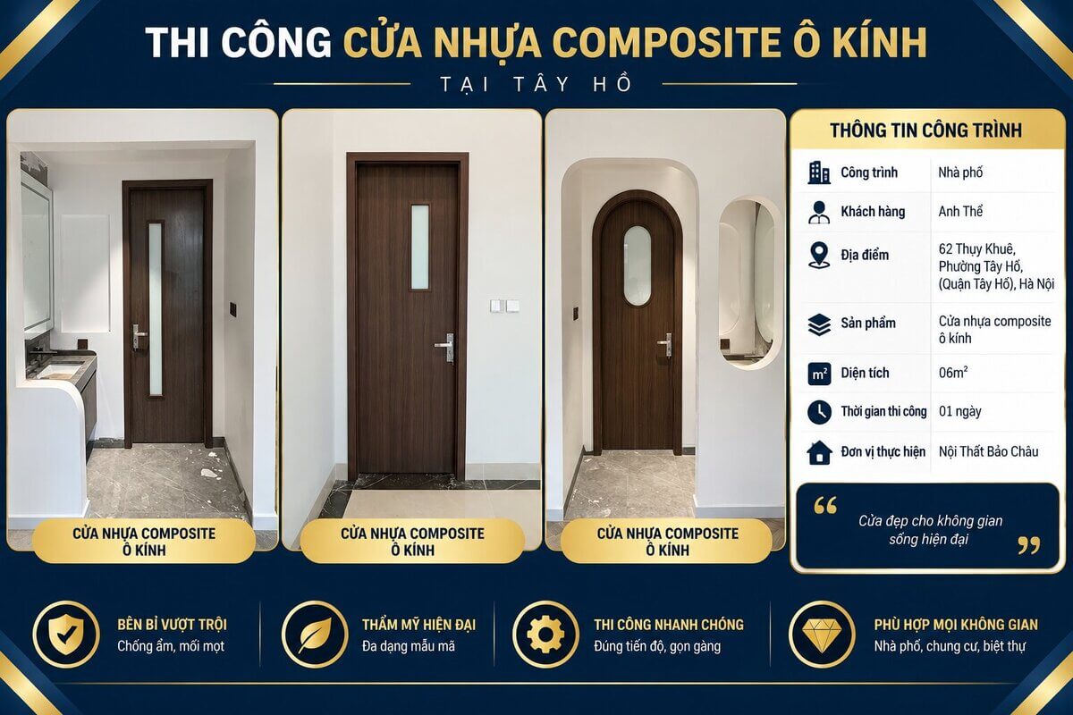 Thi Công của nhựa composite ô kính Tây Hồ
