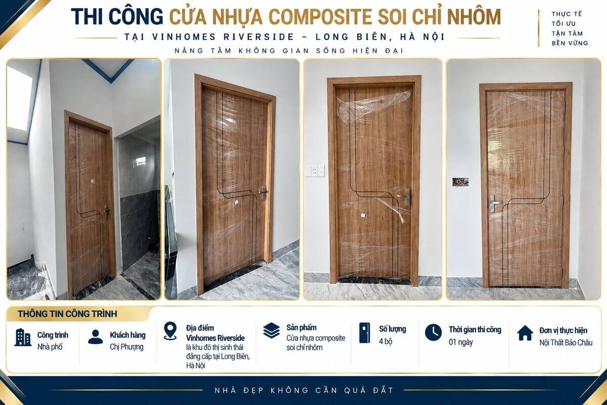 Thi Công Cửa Composite Vinhomes Riverside Long Biên