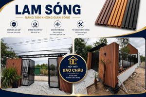 Không gian thi công cửa lam sóng ngoài trời