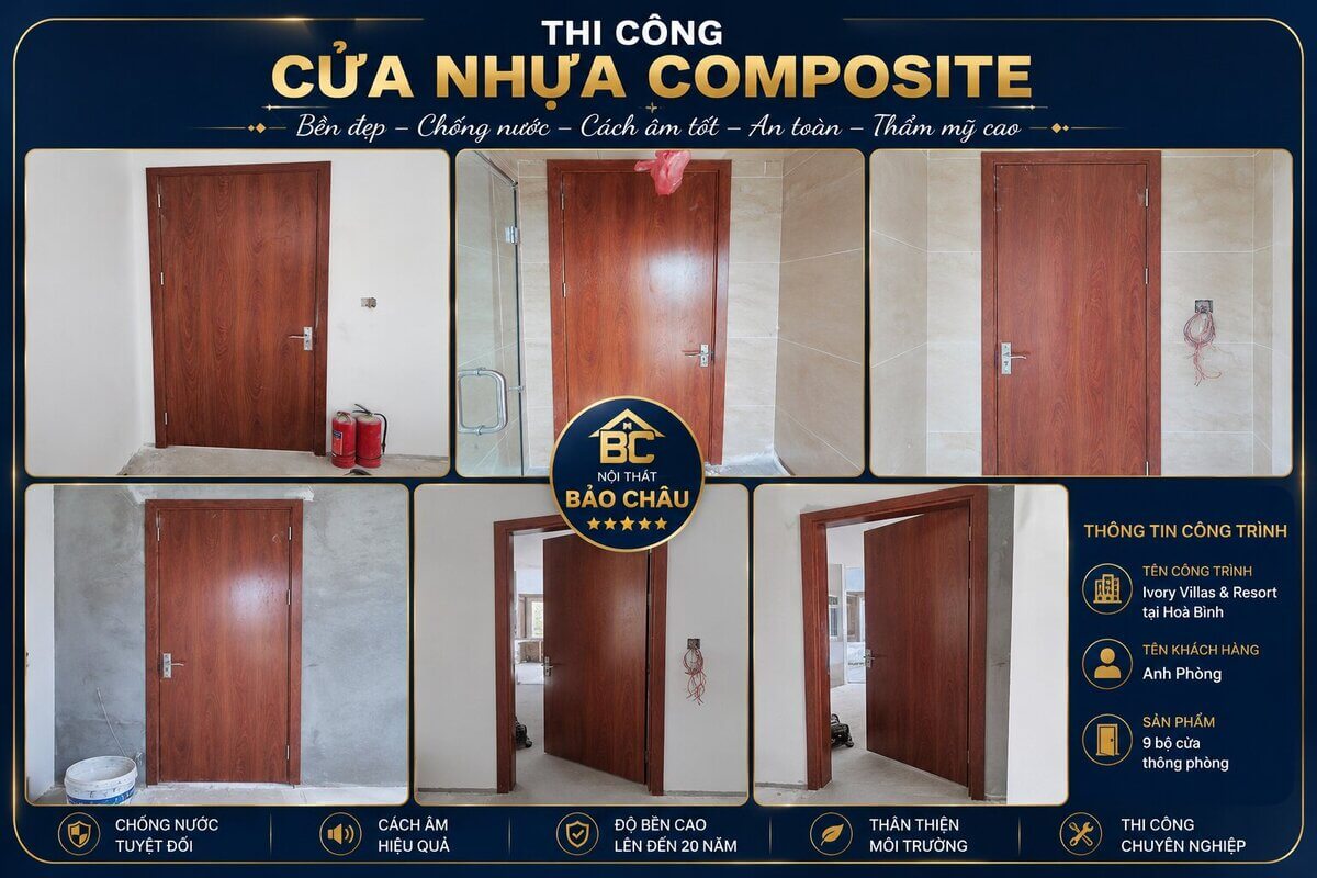thi công của nhựa Ivory Villas & Resort tại Hoà Bình