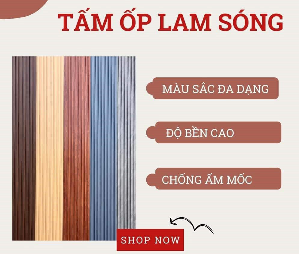 Lam sóng trang trí vách tivi