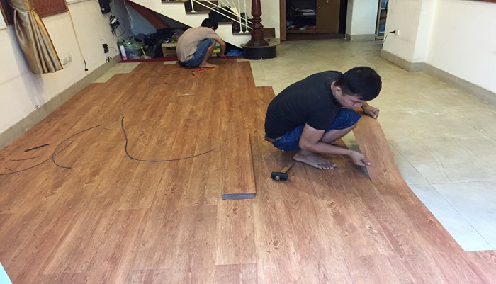 thi công sàn nhựa pvc