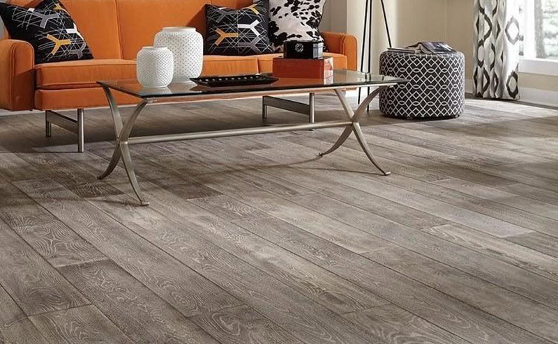 Thi công sàn vinyl phòng khách hiện đại