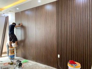 Thi công tấm ốp tường