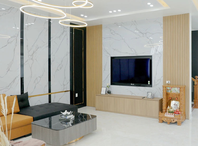 Thi công tấm ốp PVC