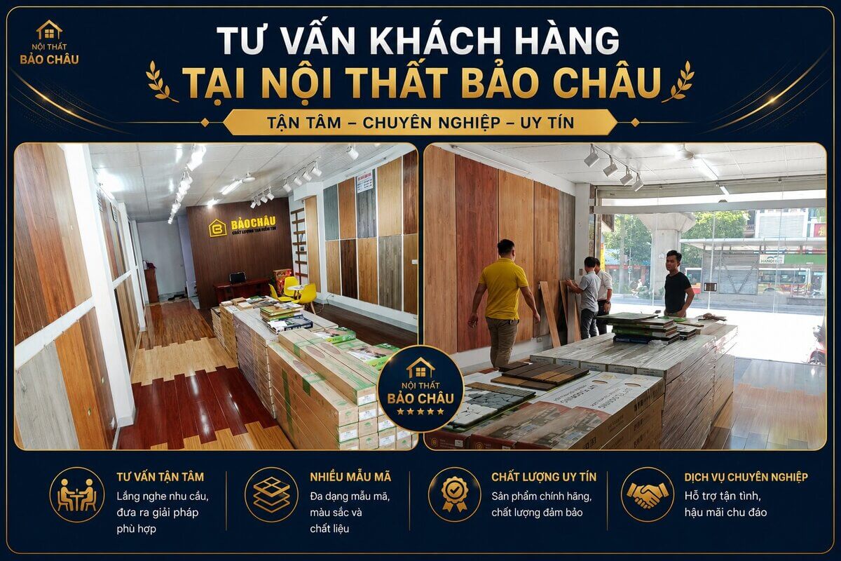 Tư vấn chọn sàn nhựa Glotex tại Nội Thất Bảo Châu
