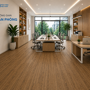 Không gian văn phòng với màu sàn nhựa dán keo BC17