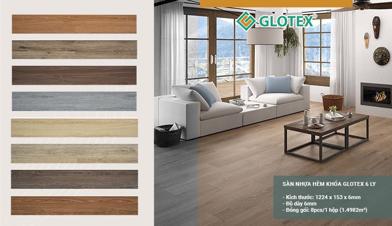 vân sàn nhựa glotex