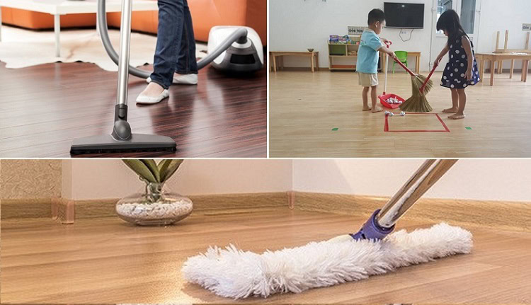 Hướng dẫn lau sàn nhựa hiệu quả Lau sàn nhựa
