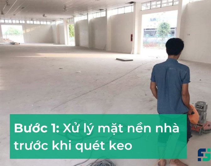 xử lý nền trước khi lát sàn nhựa